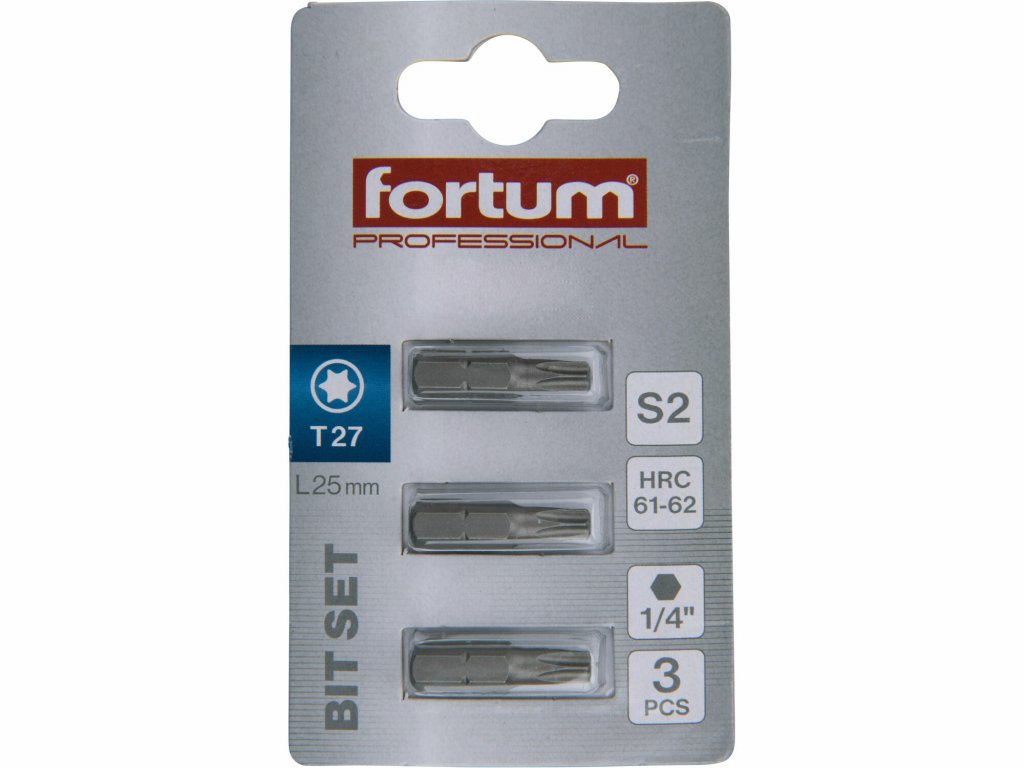 Bit torx 3ks, T 27x25mm, S2, FORTUM