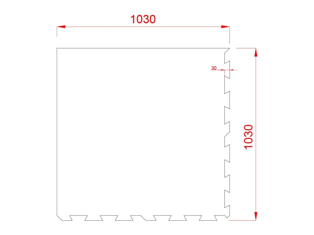 Čierna gumová extrémne záťažová modulová puzzle dlažba (roh) FLOMA Sandwich - 100 x 100 x 2,6 cm