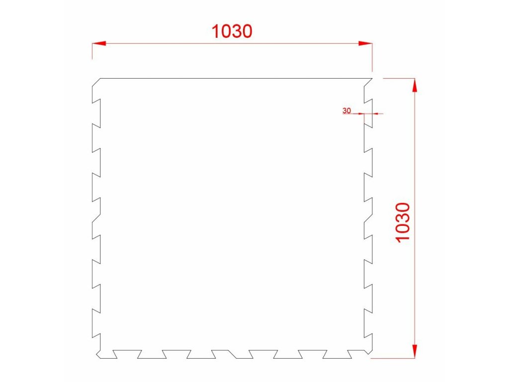 Čierna gumová modulová puzzle dlažba (okraj) FLOMA FitFlo SF1050 - 100 x 100 x 0,8 cm