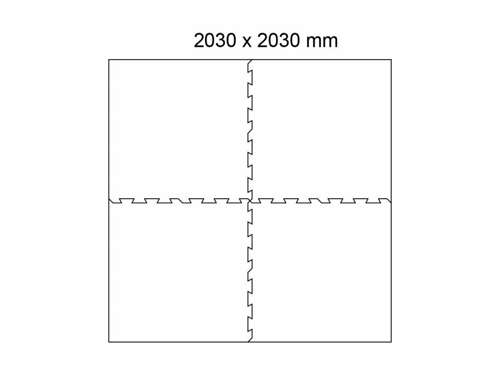 Čierna gumová modulová puzzle dlažba (okraj) FLOMA FitFlo SF1050 - 100 x 100 x 1,6 cm