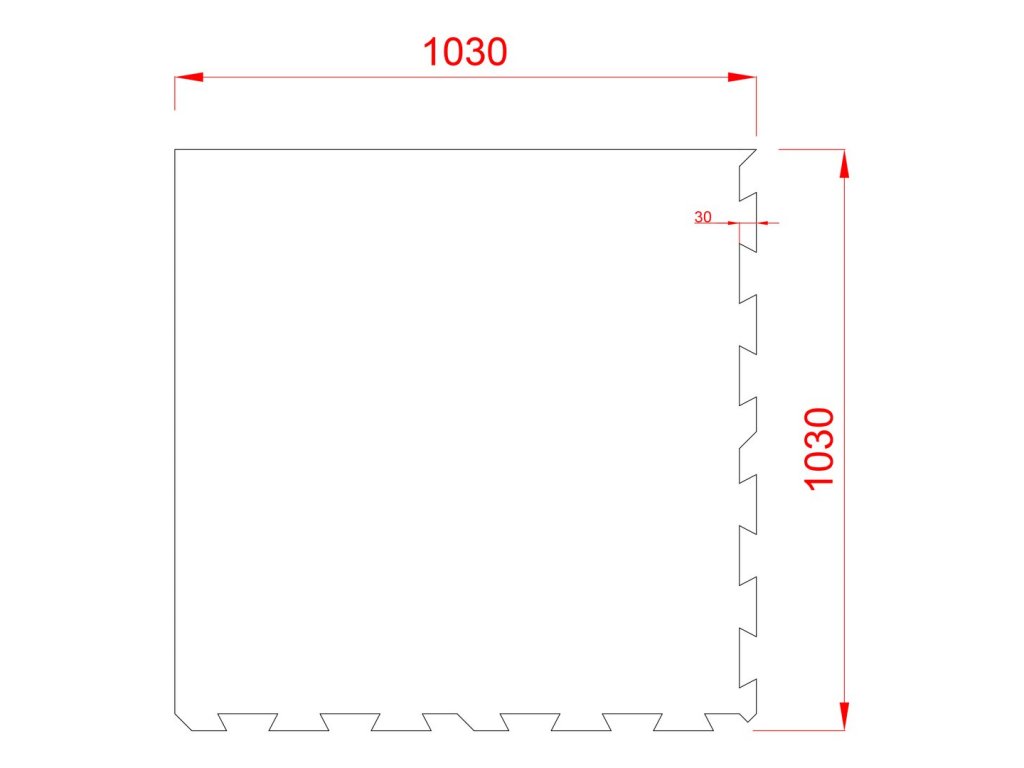 Čierna gumová modulová puzzle dlažba (roh) FLOMA IceFlo SF1100 - 100 x 100 x 0,8 cm