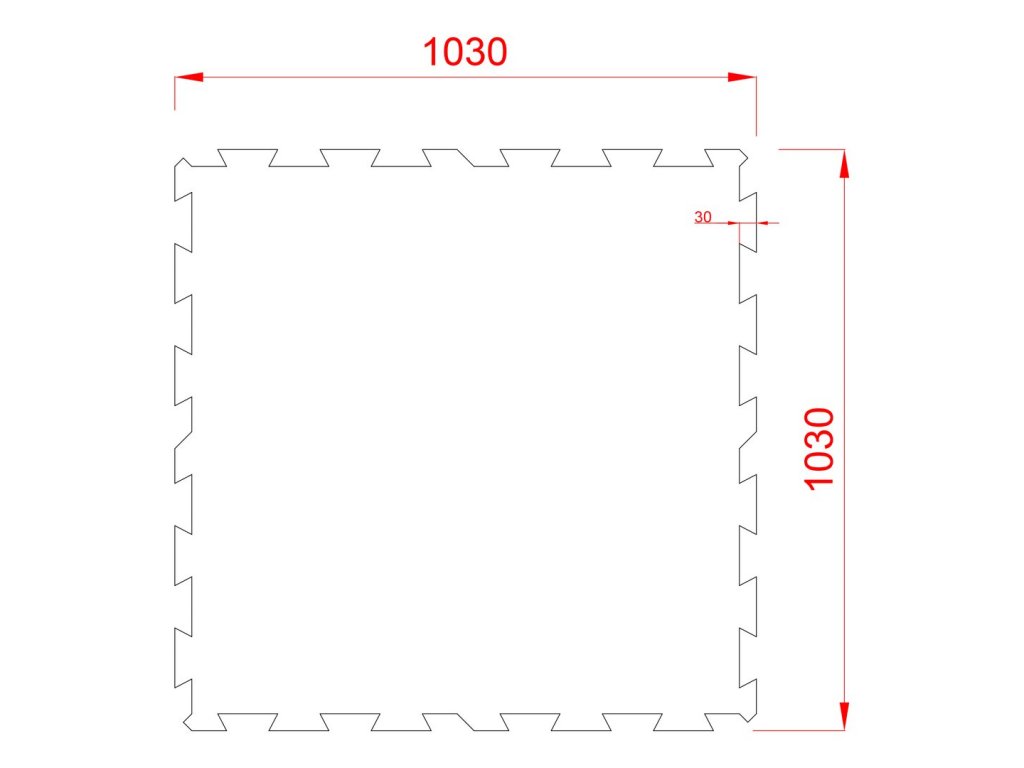 Čierna gumová modulová puzzle dlažba (stred) FLOMA IceFlo SF1100 - 100 x 100 x 0,8 cm