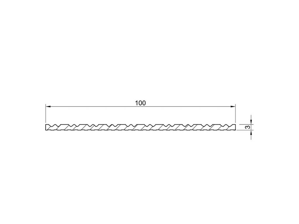 Čierna gumová protišmyková ochranná podložka (pás) na prepravu tovaru FLOMA - 60 mx 10 cm x 3 mm