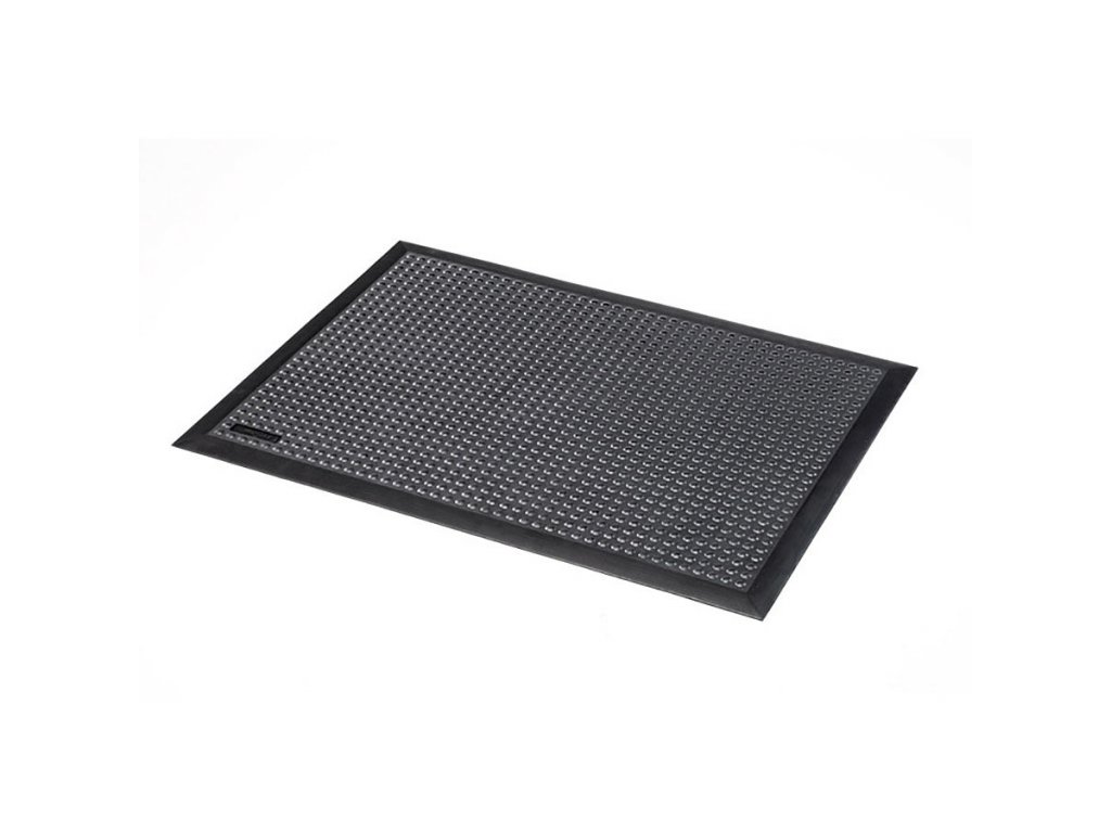 Čierna gumová protiúnavová rohož Skystep, Nitrile - 60 x 90 x 1,3 cm