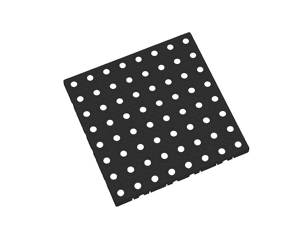 Čierna polyetylénová dlažba AvaTile AT-STD - 25 x 25 x 1,6 cm