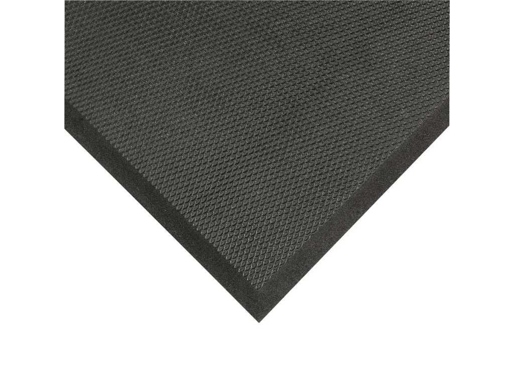 Čierna protiúnavová olejovzdorná rohož Posture Mat - 102 x 91 x 1,9 cm