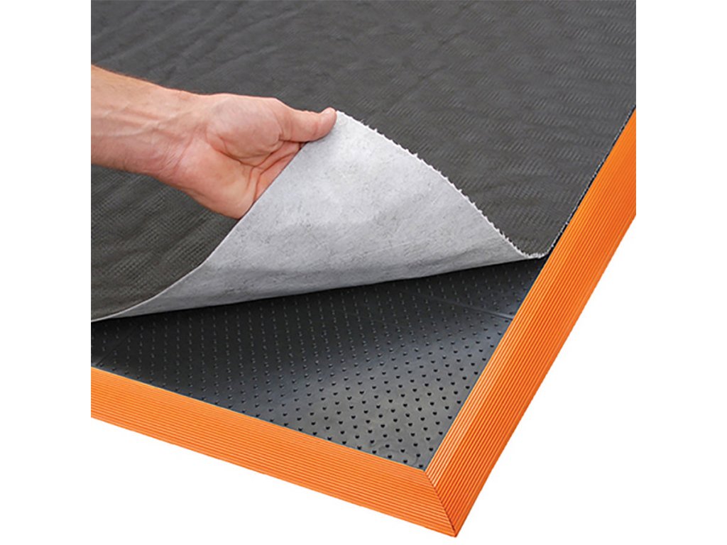 Čierno-oranžová protiúnavová sorpčná rohož Sorb Stance - 163 x 91 x 2,1 cm