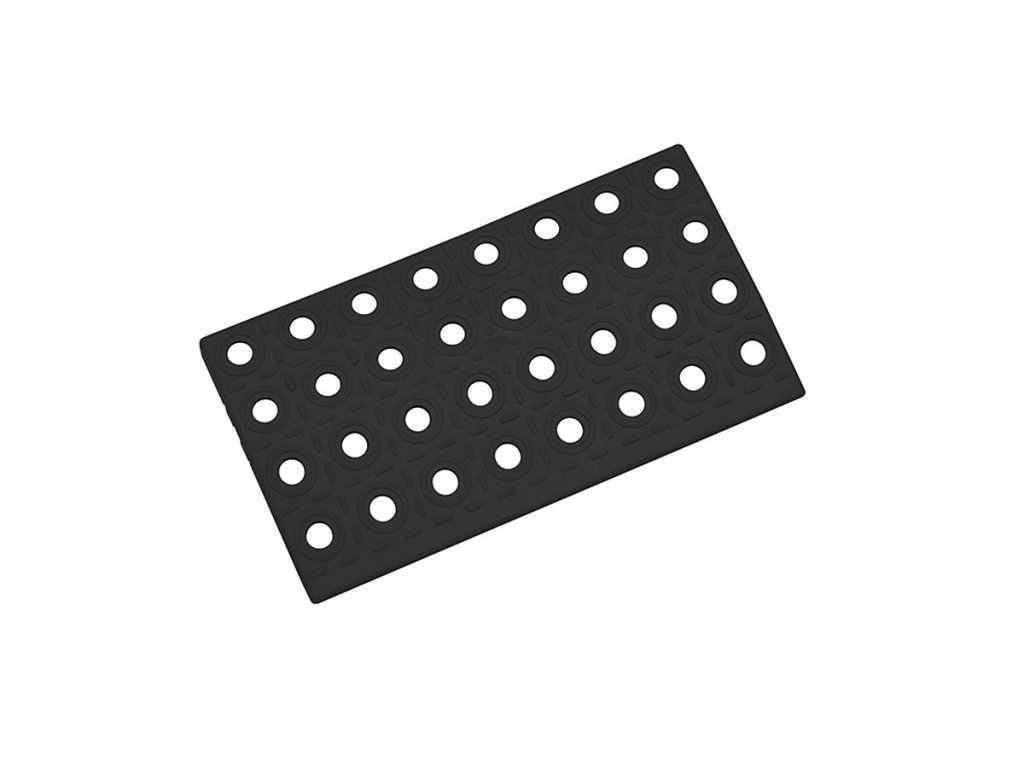 Čierny polyetylénový nájazd AvaTile AT-STD - 25 x 13,7 x 1,6 cm