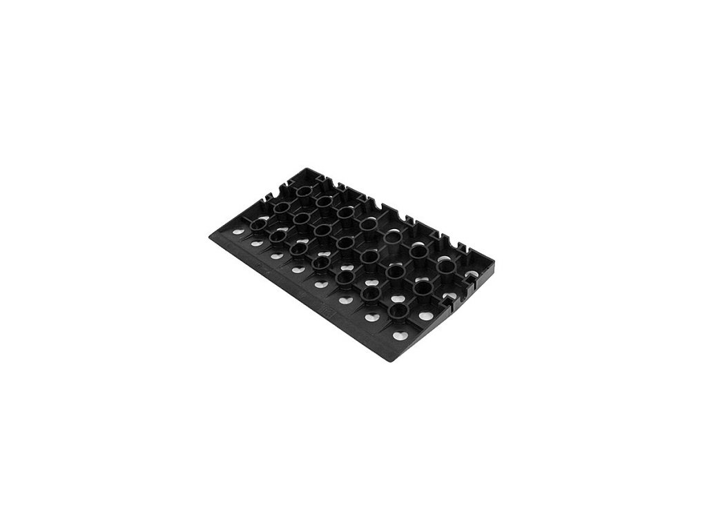 Čierny polyetylénový nájazd AvaTile AT-STD - 25 x 13,7 x 1,6 cm