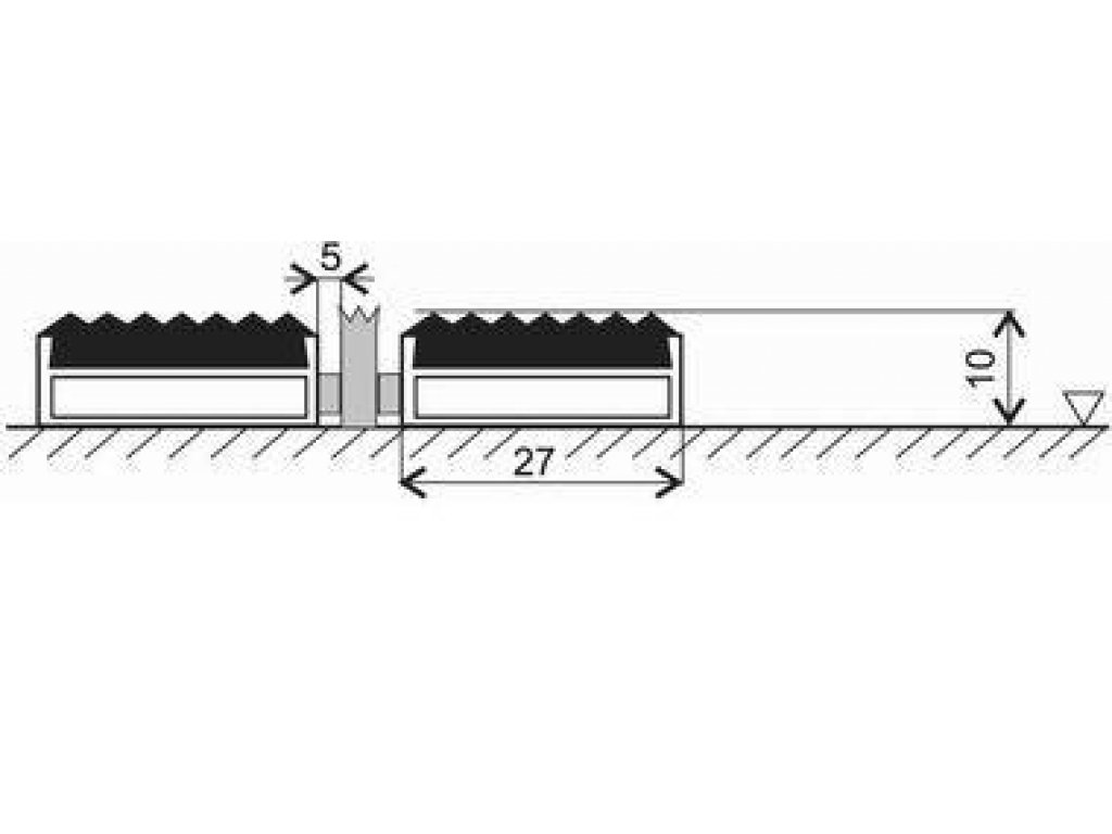 Gumová hliníková čistiaca vonkajšia vstupná kefová rohož Alu Low Extra - 100 x 100 x 1 cm