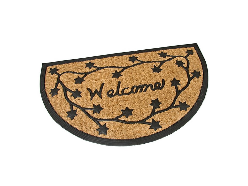 Gumová kokosová vstupná rohož Welcome - Deco - 75 x 45 x 0,8 cm