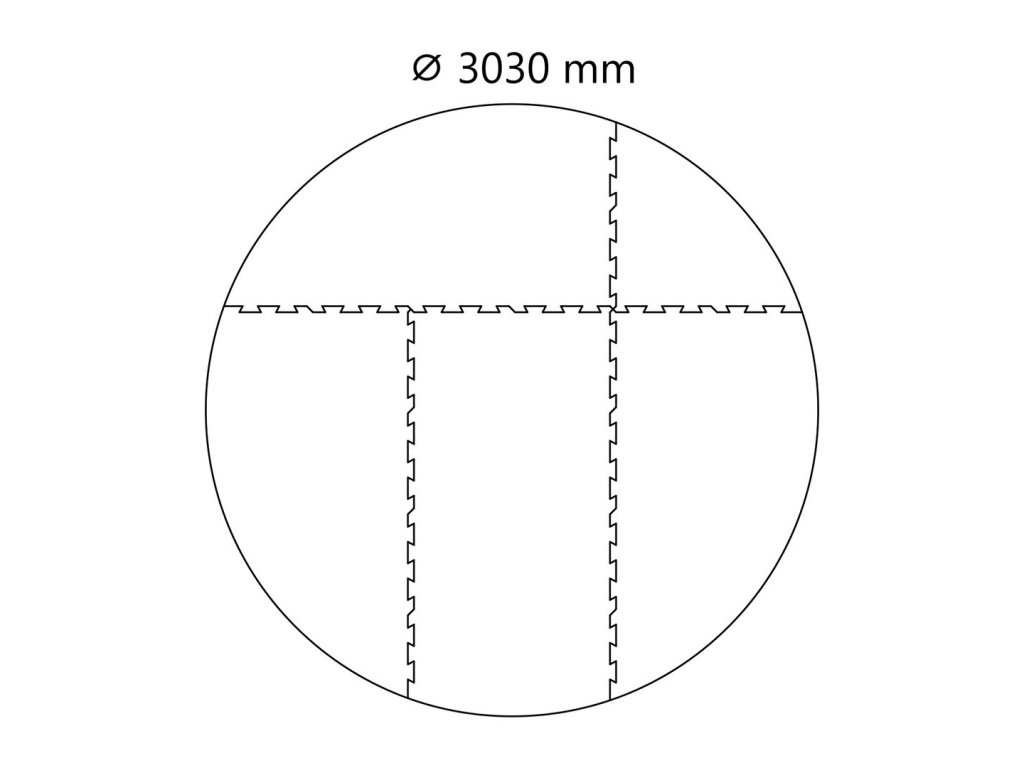 Gumová ochranná tlmiaca kruhová podložka pod bazén, vírivku FLOMA PoolPad - priemer 303 cm x 0,8 cm