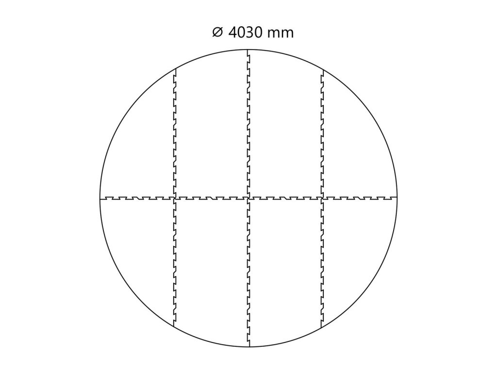 Gumová ochranná tlmiaca kruhová podložka pod bazén, vírivku FLOMA PoolPad - priemer 403 cm x 0,8 cm