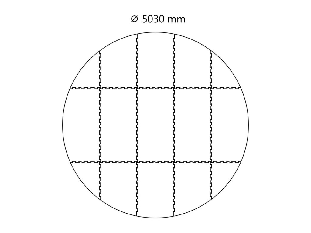 Gumová ochranná tlmiaca kruhová podložka pod bazén, vírivku FLOMA PoolPad - priemer 503 cm x 0,8 cm