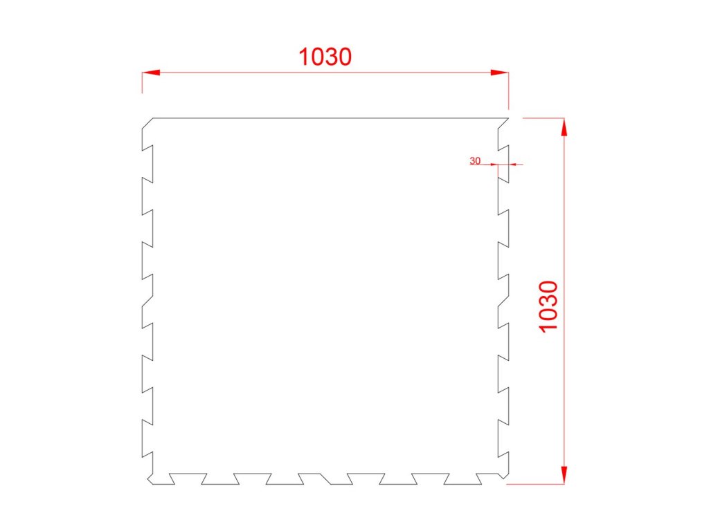 Gumová ochranná tlmiaca puzzle podložka pod bazén, vírivku (okraj) FLOMA PoolPad - 100 x 100 x 0,8 cm