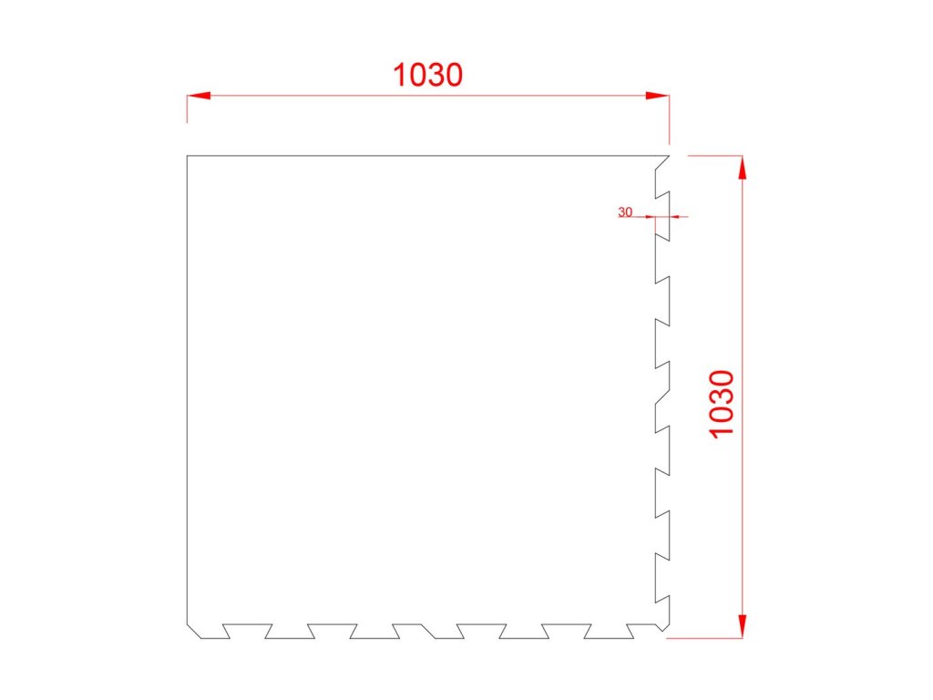 Gumová ochranná tlmiaca puzzle podložka pod bazén, vírivku (roh) FLOMA PoolPad - 100 x 100 x 0,8 cm