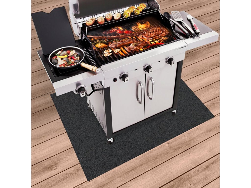 Gumová podložka pod gril FLOMA BBQ - 120 x 80 x 0,3 cm