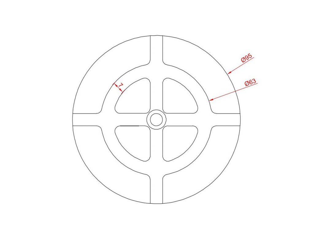 Gumová podložka zdviháka pre ručné pojazdné zdviháky FLOMA RP117 - priemer 9,5 cm x 2,3 cm