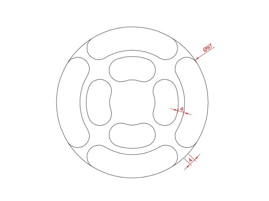 Gumová podložka zdviháka pre zdviháky Ravaglioli FLOMA RP102 - priemer 9,7 cm x 2,1 cm