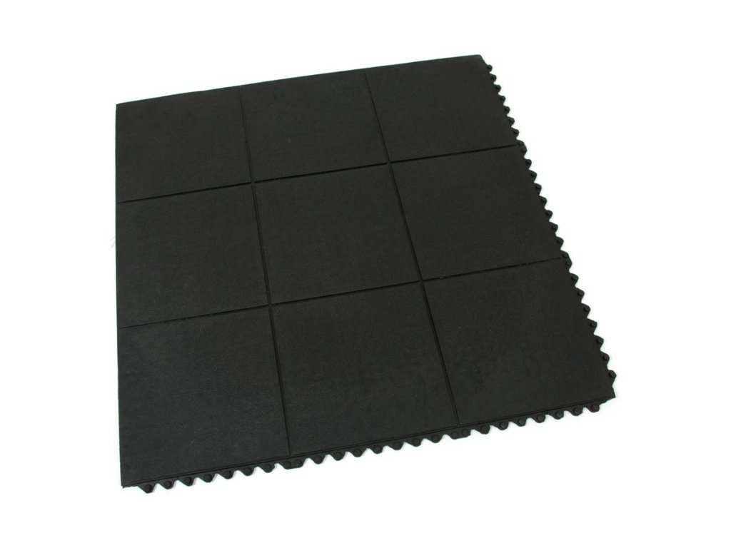 Gumová protiúnavová rohož FLOMA Solid Top Tile - 91,5 x 91,5 x 1,6 cm