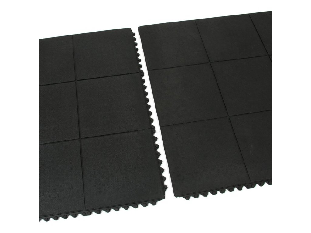 Gumová protiúnavová rohož FLOMA Solid Top Tile - 91,5 x 91,5 x 1,6 cm