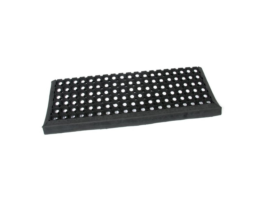 Gumový nášľap na schody FLOMA Honeycomb Step - 25 x 75 x 1,6 cm