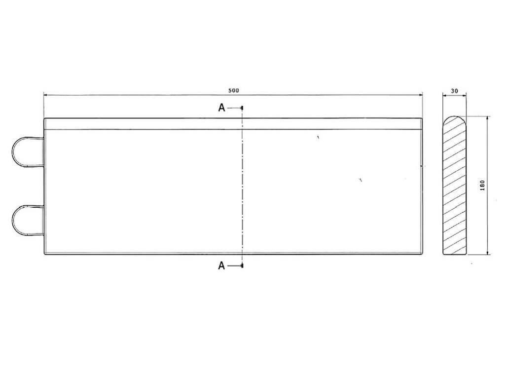 Gumový univerzálny záhradný obrubník FLOMA UniCurb - 50 x 18 cm a hrúbka 3 cm