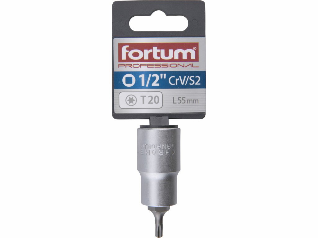 Hlavica zástrčná TORX, TX20, 1/2”, FORTUM