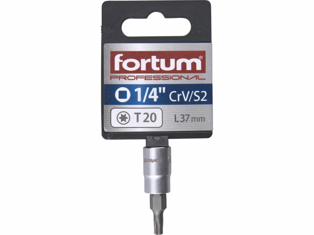 Hlavica zástrčná TORX, TX20, 1/4”, FORTUM