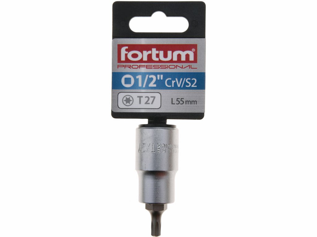 Hlavica zástrčná TORX, TX27, 1/2”, FORTUM