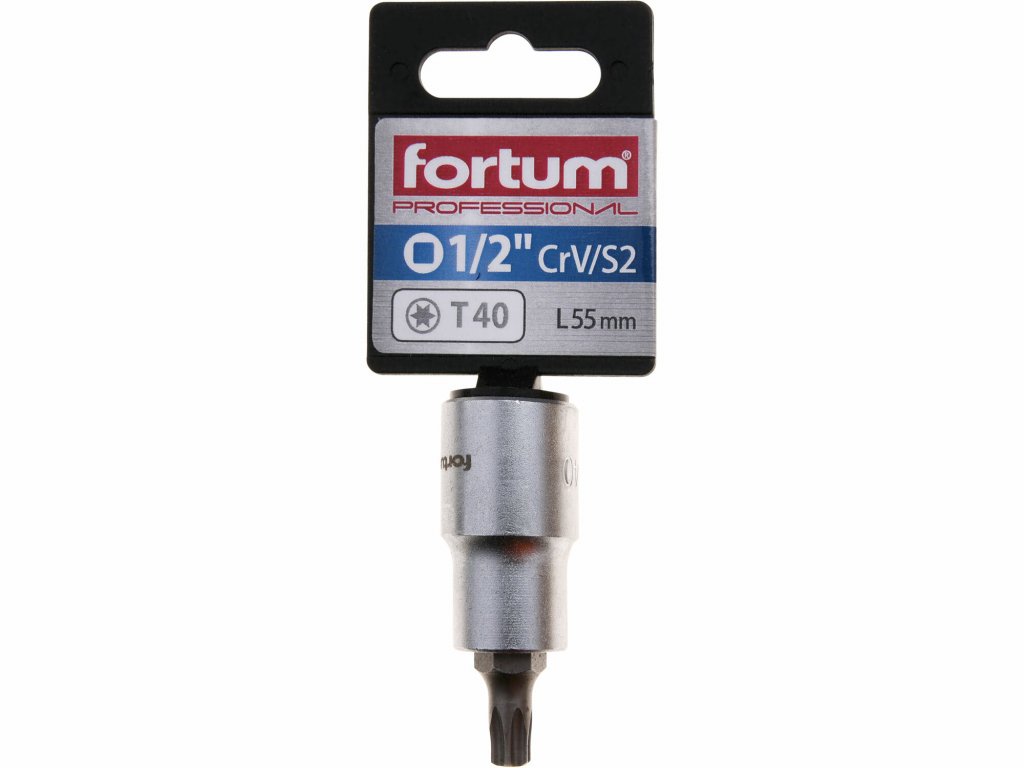 Hlavica zástrčná TORX, TX40, 1/2”, FORTUM