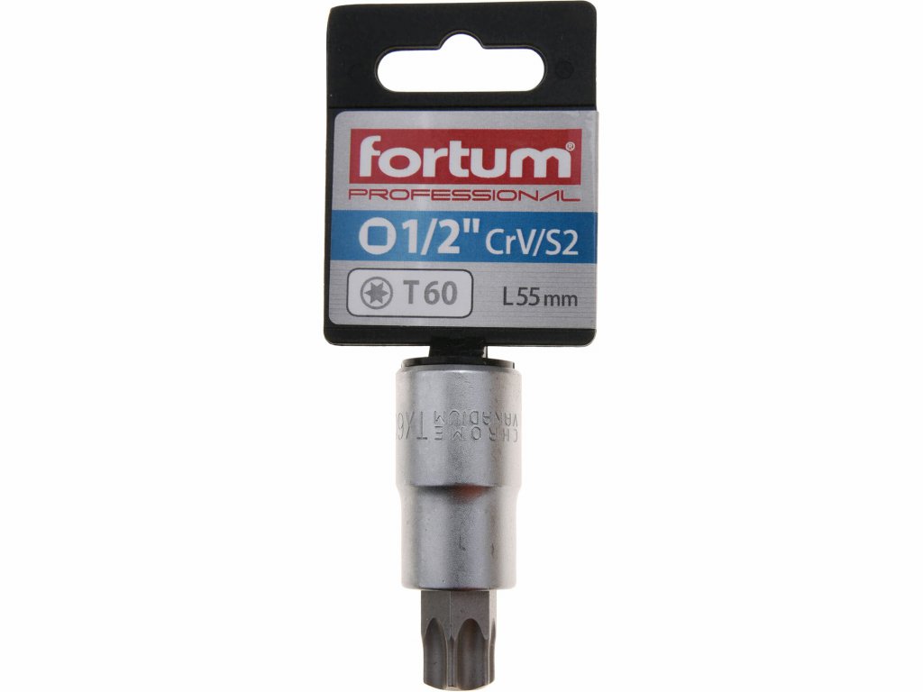 Hlavica zástrčná TORX, TX60, 1/2”, FORTUM