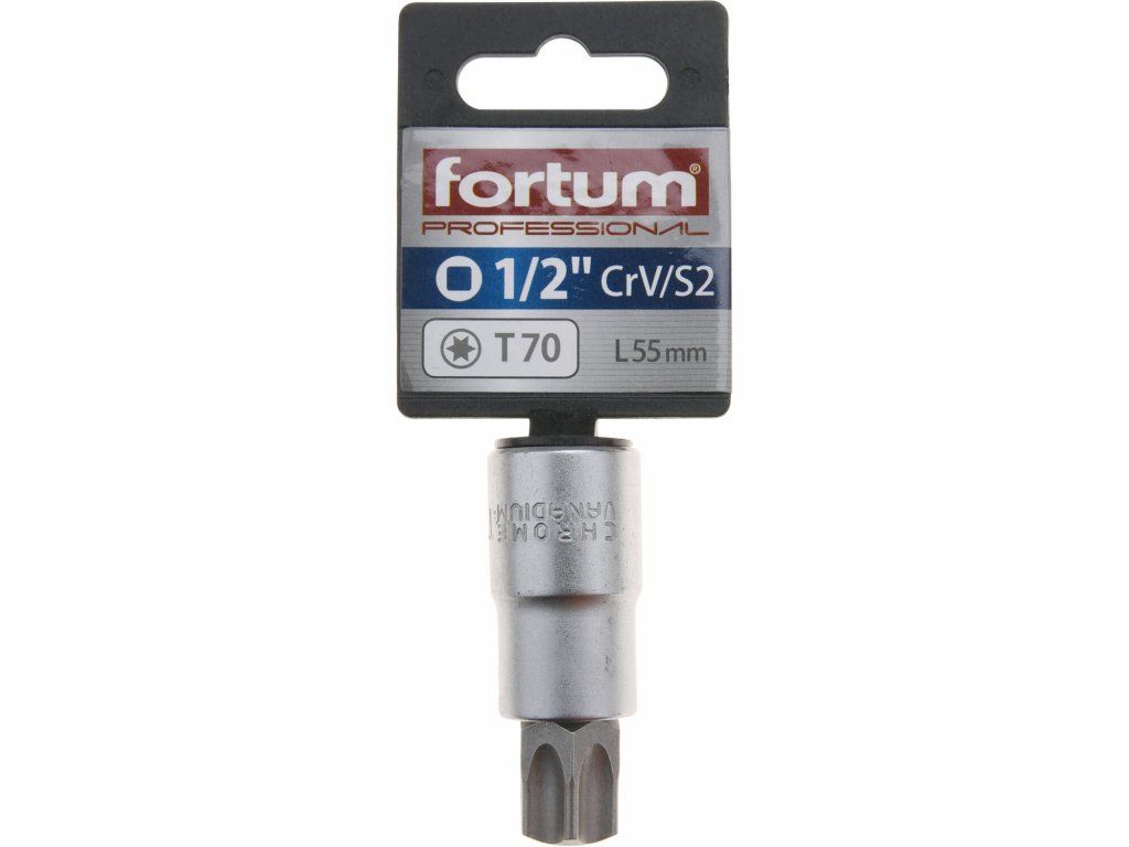 Hlavica zástrčná TORX, TX70, 1/2”, FORTUM