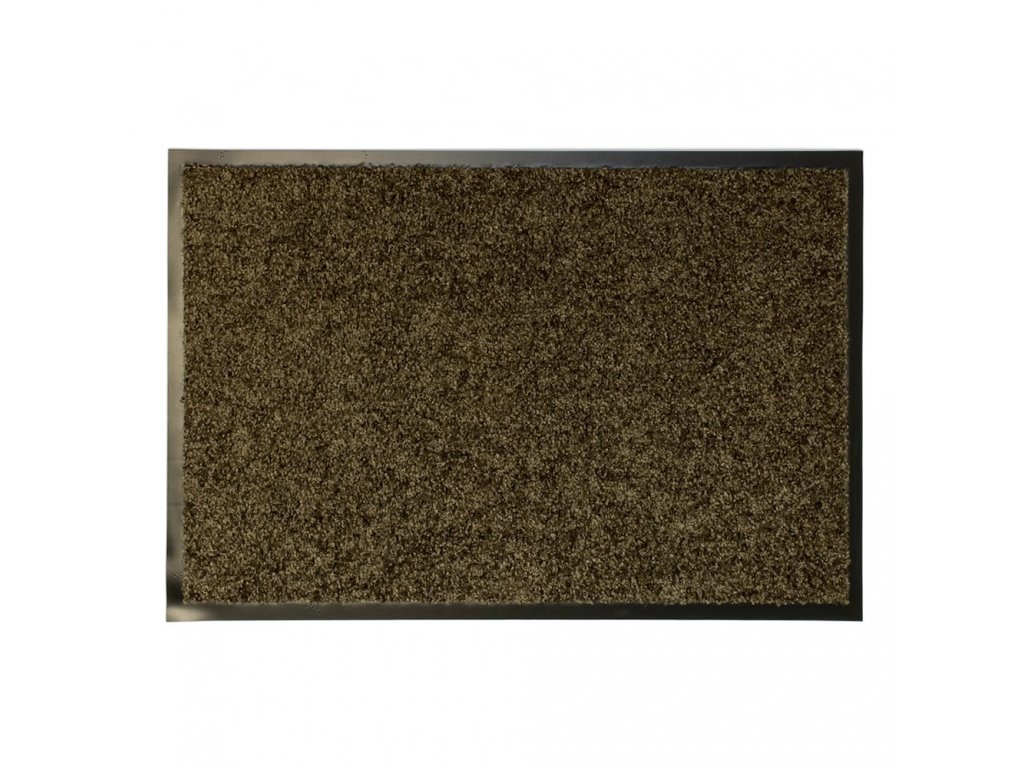 Hnedá textilná vnútorná vstupná čistiaca antibakteriálna rohož - 120 x 80 x 0,9 cm