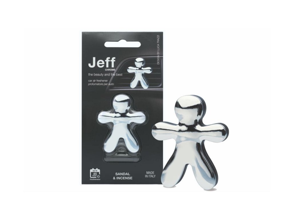 JEFF osviežovač vzduchu strieborny chrome - Sandal & Incense