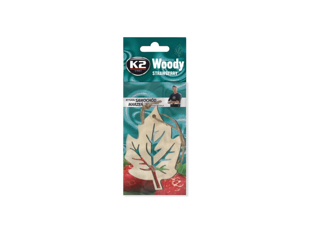 K2 Osviezovac vzduchu zavesny Woody Leaf Strawberry