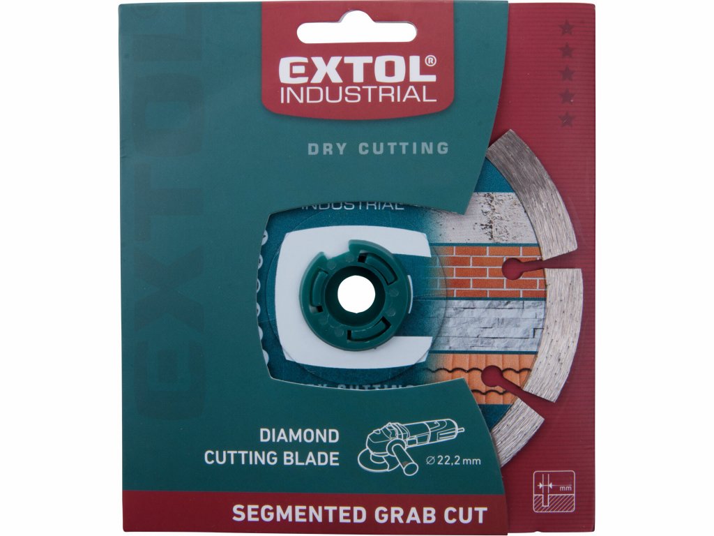 Kotúč rezný diamantový Grab Cut, 150mm, EXTOL INDUSTRIAL