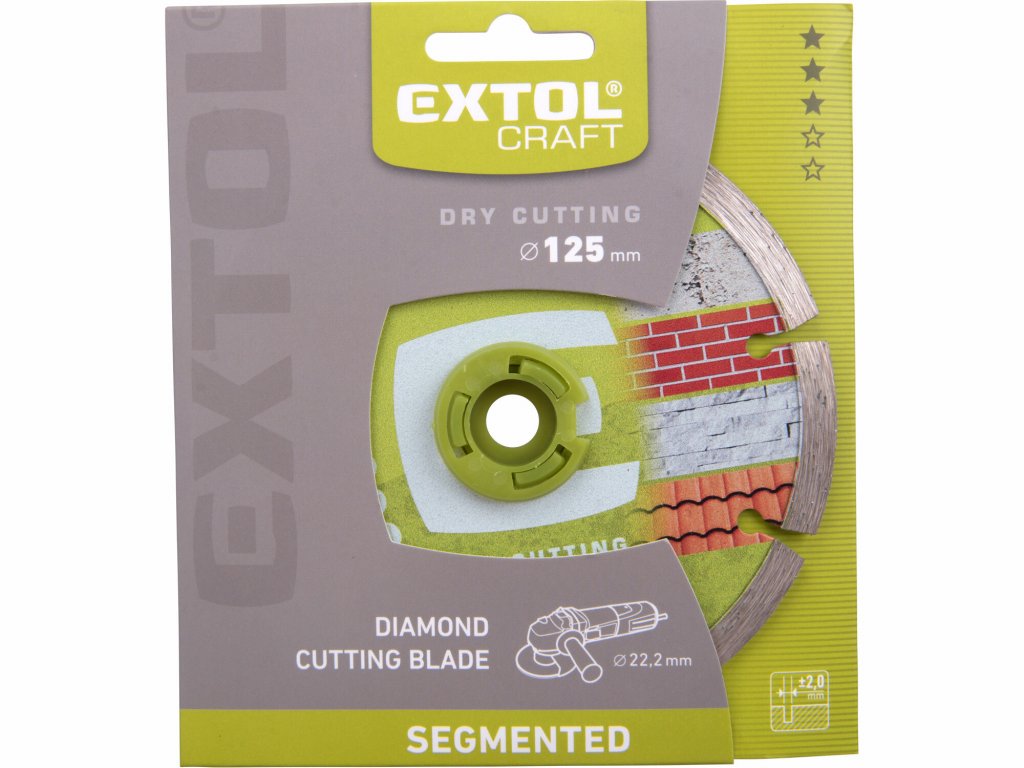 Kotúč rezný diamantový segmentový, 125mm, EXTOL CRAFT