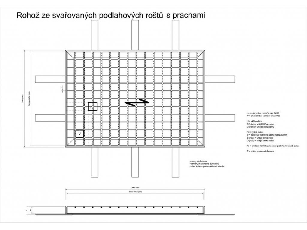 Kovová oceľová čistiaca vonkajšia vstupná rohož zo zváraných podlahových roštov s gumou bez prác FLOMA Galva - 43 x 51,5 x 6 cm