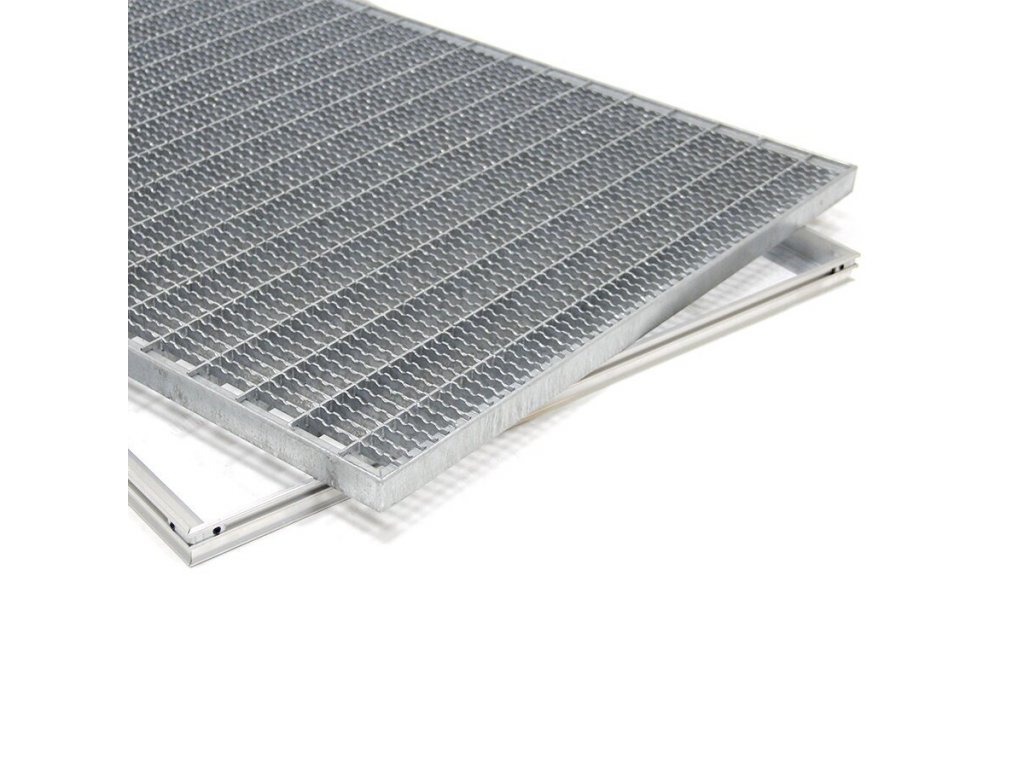 Kovová vonkajšia čistiaca vstupná rohož s rámom FLOMA SteelMat - 50 x 100 x 2,2 cm