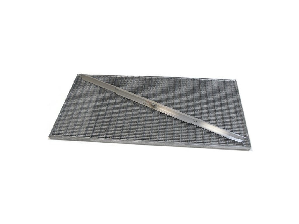 Kovová vonkajšia čistiaca vstupná rohož s rámom FLOMA SteelMat - 60 x 120 x 2,5 cm