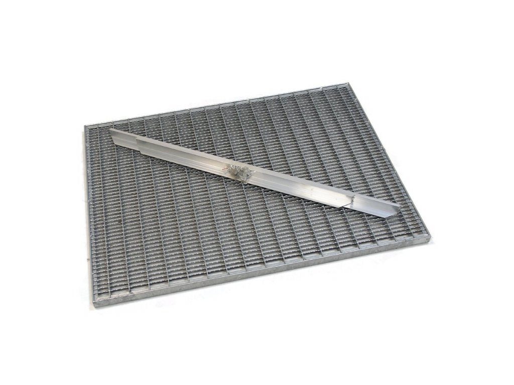 Kovová vonkajšia čistiaca vstupná rohož s rámom FLOMA SteelMat - 60 x 80 x 2,5 cm