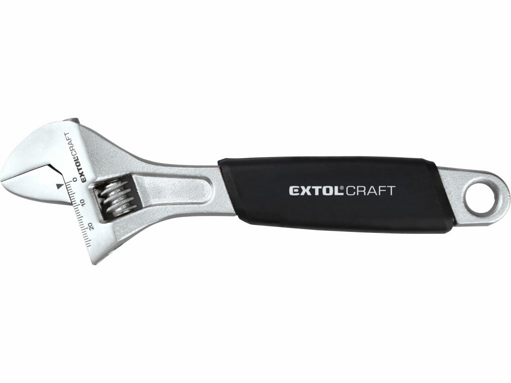 Kľúč nastaviteľný pochrómovaný 8", CrV, EXTOL CRAFT