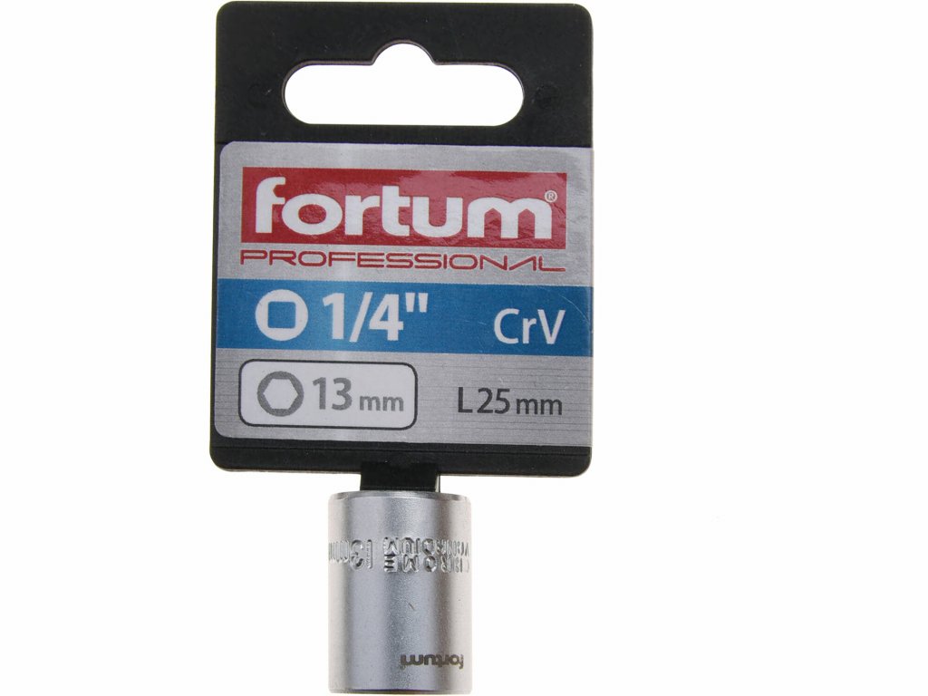 Kľúč nástrčný, 13mm, 1/4”, FORTUM