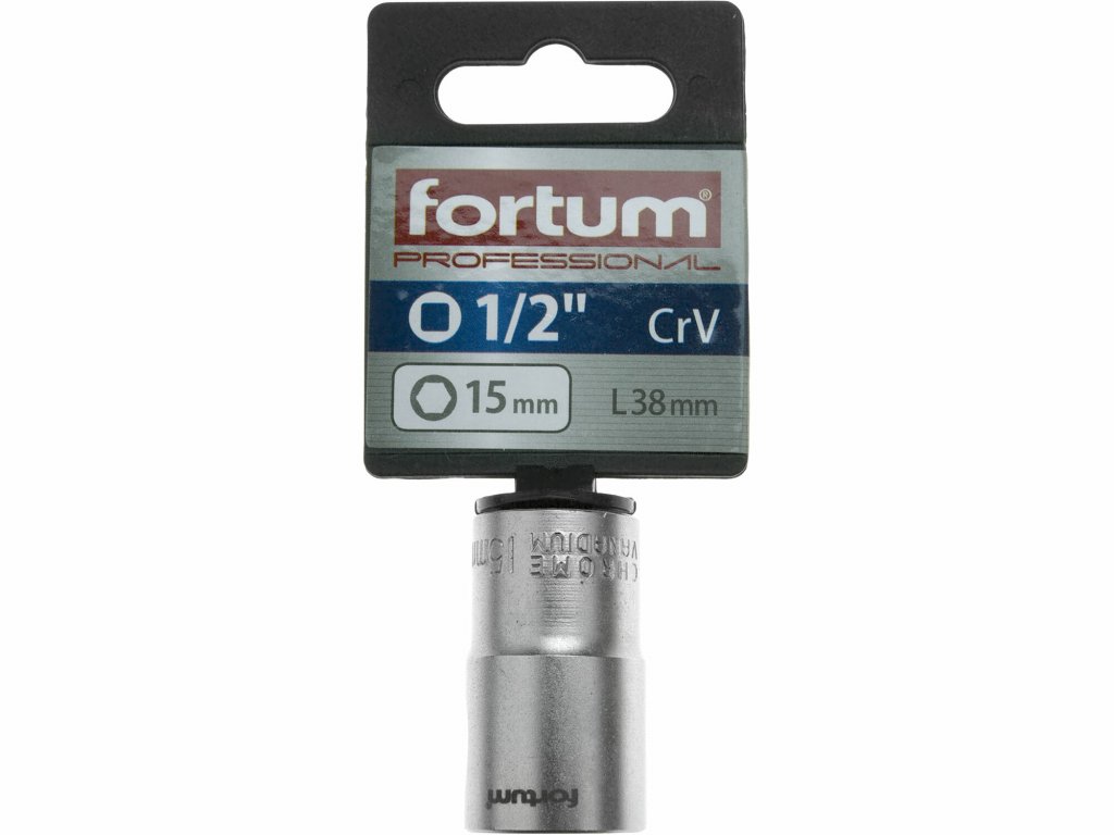 Kľúč nástrčný, 15mm, 1/2”, FORTUM