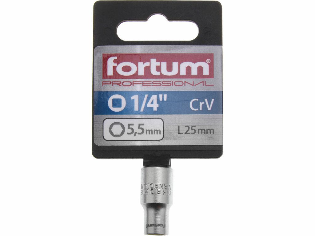 Kľúč nástrčný, 5,5mm, 1/4”, FORTUM