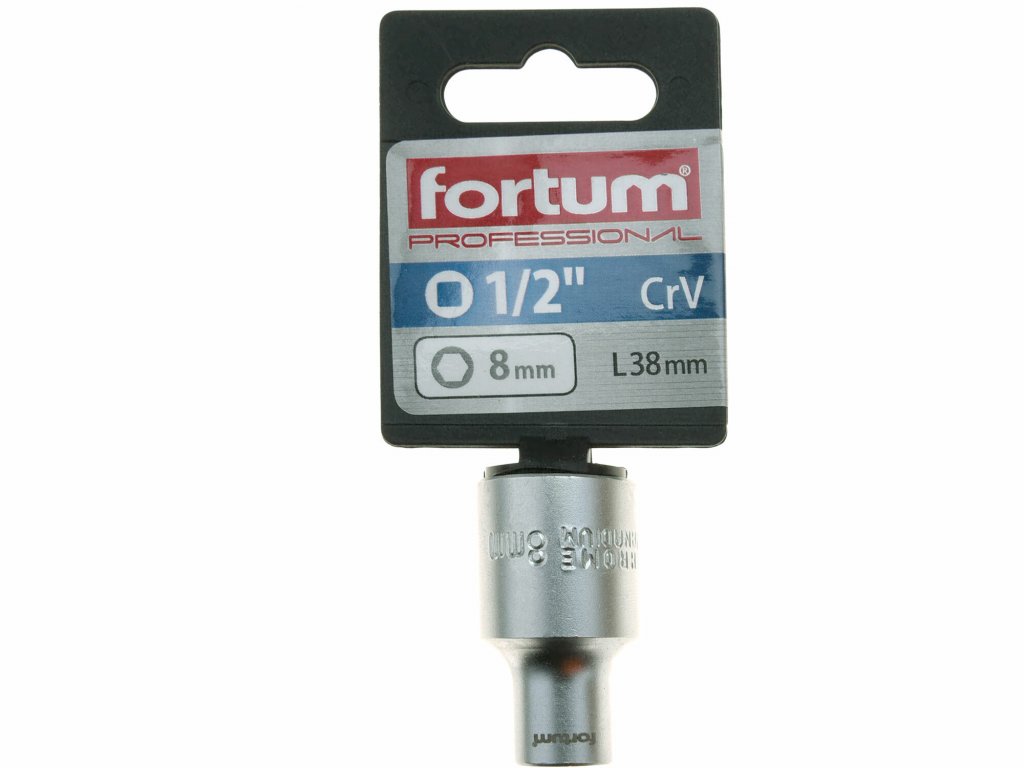 Kľúč nástrčný, 8mm, 1/2”, FORTUM