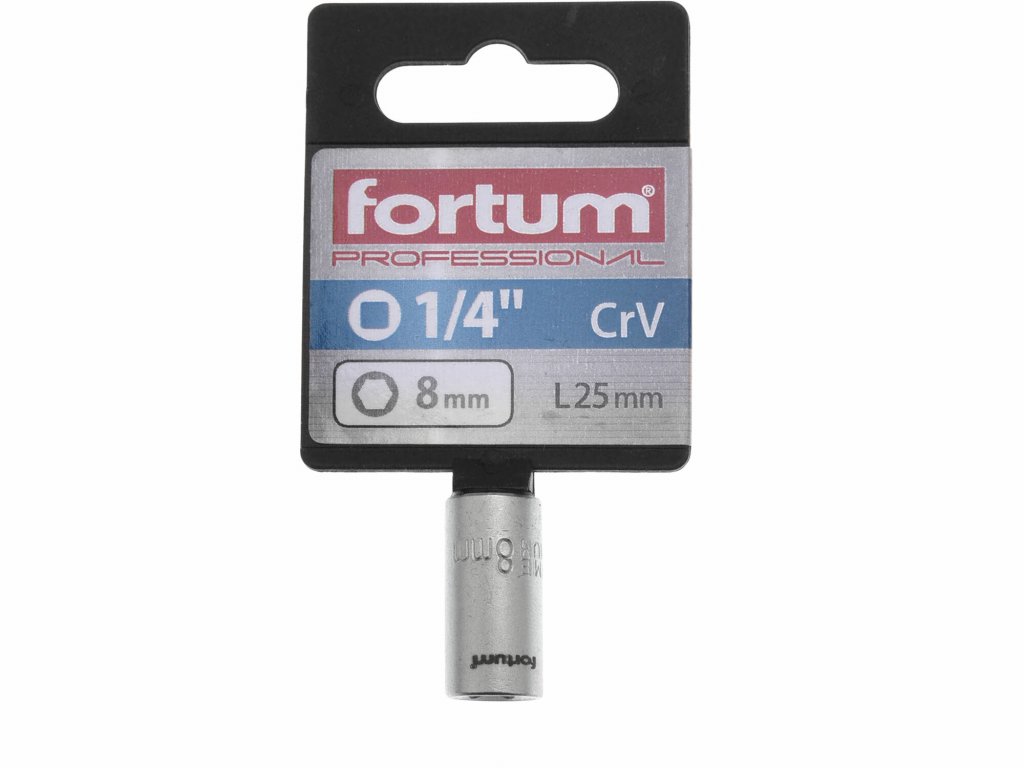 Kľúč nástrčný, 8mm, 1/4”, FORTUM