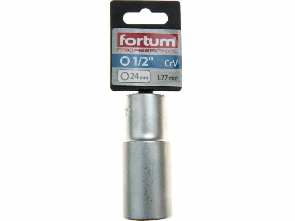 Kľúč nástrčný predĺžený, 24mm, 1/2”, FORTUM