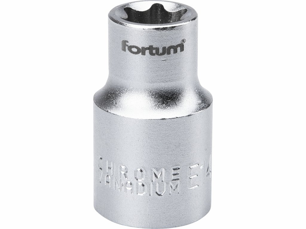 Kľúč nástrčný TORX, E14, 1/2”, FORTUM